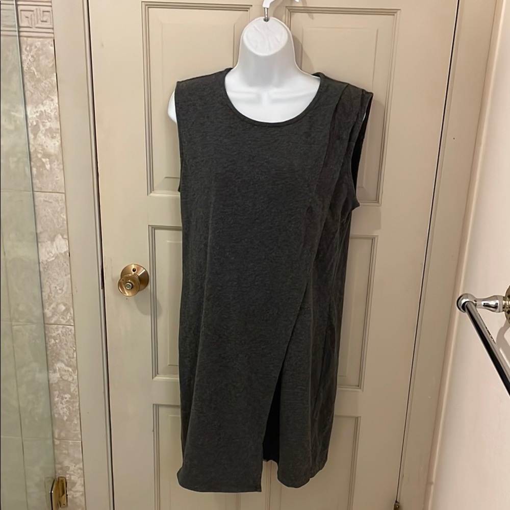 J. Crew Factory Gray Medium Drapey Knit Sleeveless Dress C7163